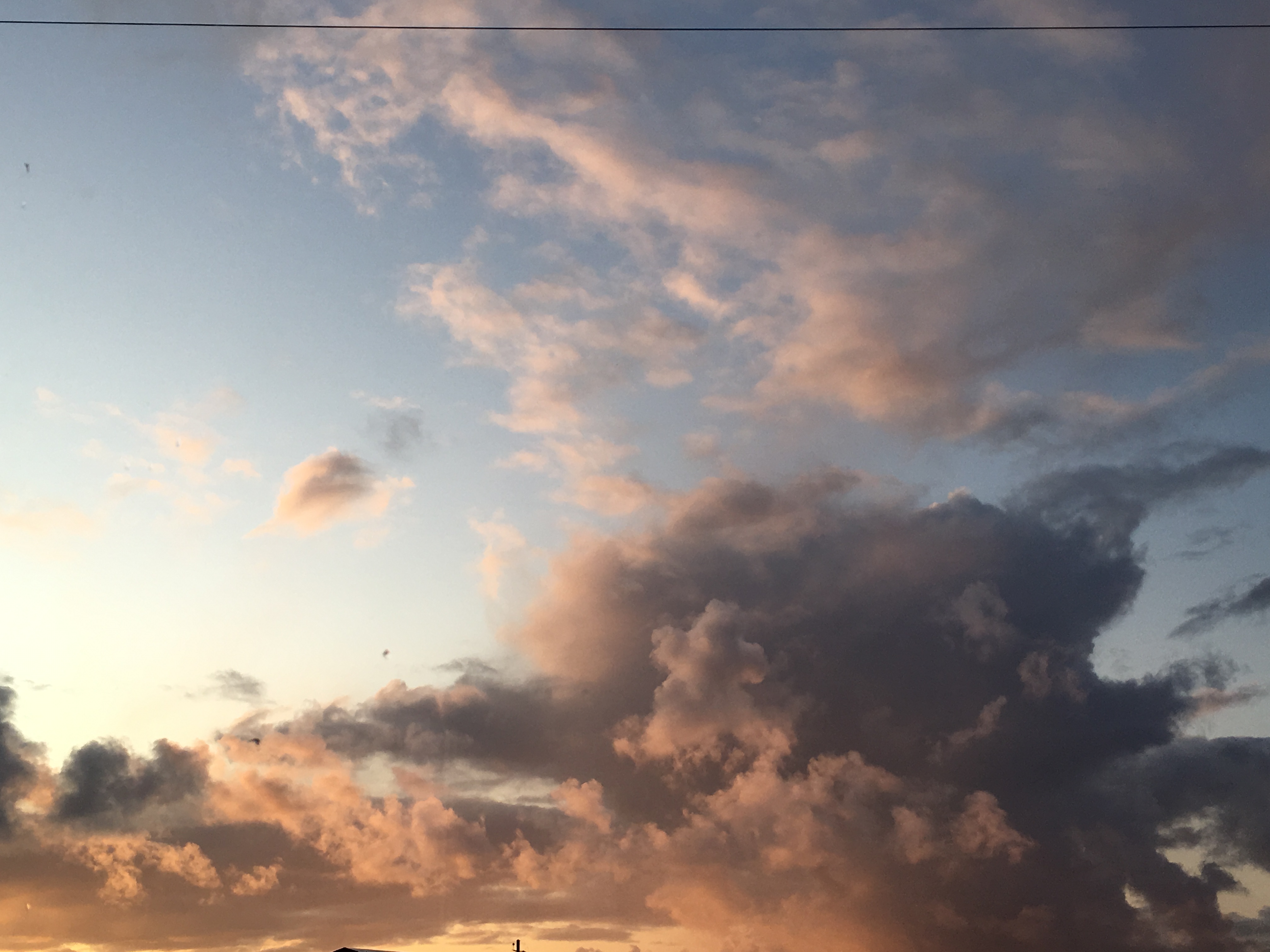 A clody sky at sunset in St Ives Bay Holiday Park, Cornwall